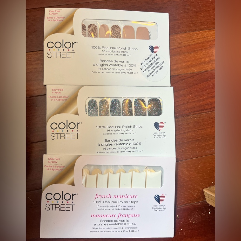 Color Street Nail polish strips- set of 3
